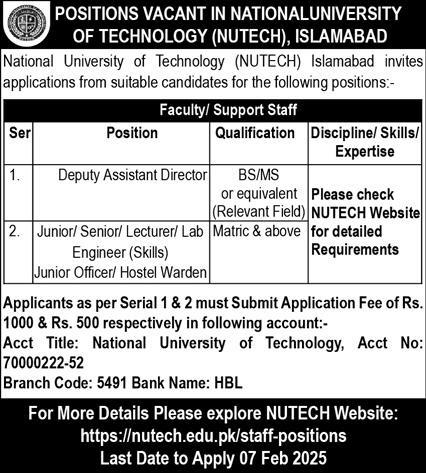 NUTECH Jobs 2025