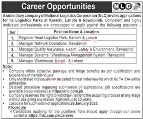 National Logistics Corporation (NLC) Jobs 2025 – Apply Now!