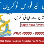 Pakistan Air Force (PAF) Jobs 2025 For Matric Base Positions