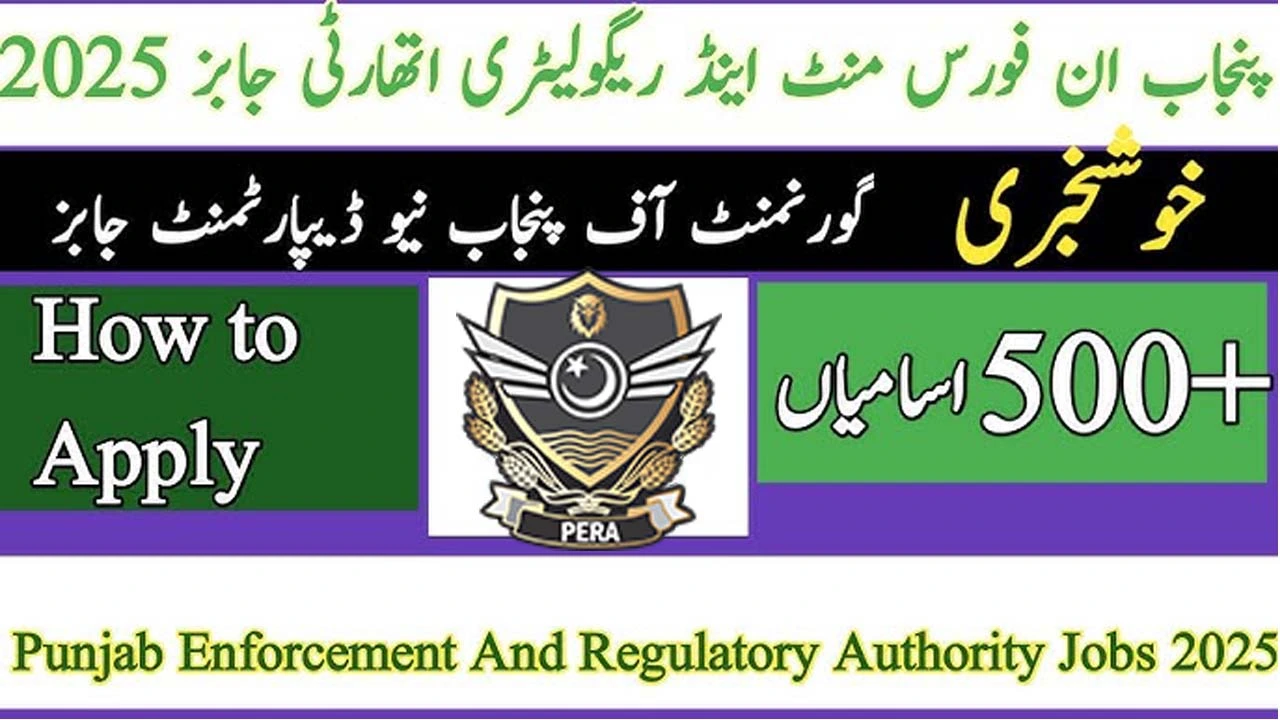 Punjab Enforcement and Regulatory Authority (PERA): Career Opportunities for 2025