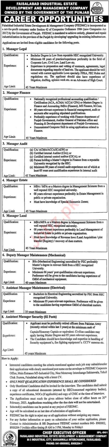 FIEDMC Faisalabad Jobs 2025 – Apply Now