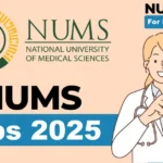 National University of Medical Sciences NUMS Jobs 2025 For Educational Post